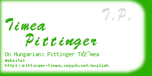 timea pittinger business card